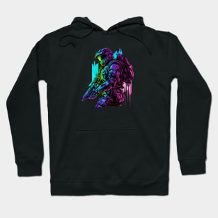 Halo Master Chief Neon - Original Artwork Hoodie